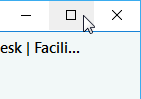 Maximize button