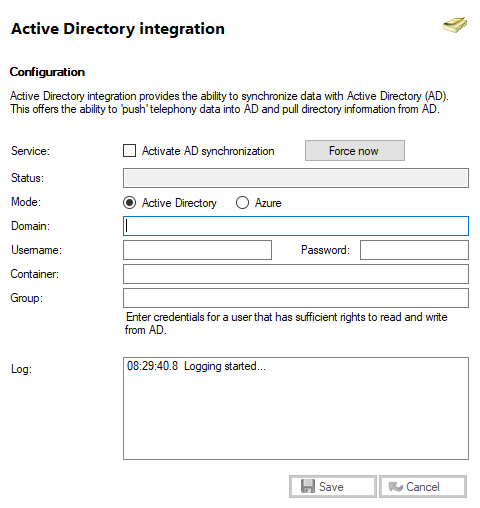 Active Directory window